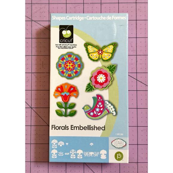 "Florals Embellished" Provo Cricut Cartridge # 2000934 Book & Overlay - Picture 1 of 4